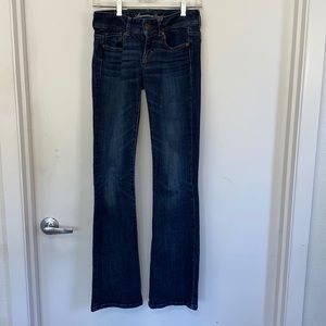 American Eagle Stretch Jeans Boot Cut Dark Wash Size Women’s 0